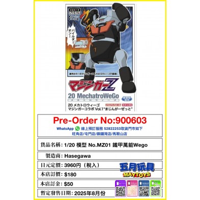 1/20 模型 No.MZ01 鐵甲萬能Wego